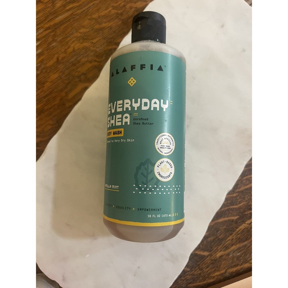 Alaffia Everyday Shea Body Wash Vanilla Mint Normal to Very Dry Skin 16 fl oz